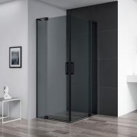 Душевой уголок прямоугольный SLIDER-A-2-70/80-GRIGIO-NERO (700-800)x(700-800)x1950 Cezares