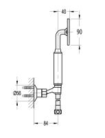 Ручной душ со шлангом и держателем  ECO-KD-NOP черный   Cezares