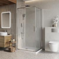 Душевой уголок прямоугольный LUCE-AH-2-120/90-C-Cr 900x1200x1950 BelBagno