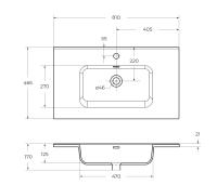Керамическая раковина 810х460 мм BB800ETL BelBagno