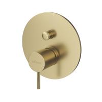 Встраиваемый однорычажный смеситель на 2 выхода  Ручка "антикапля". LEAF-VDIM-L-SR Sunrise ручка  Sunrise Cezares