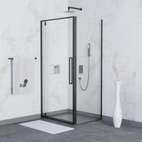 Душевой уголок RGW SV-43B (SV-02B + Z-050-3B) прямоугольный  100* 70*200 06324307-014 профиль Чёрный стекло Прозрачное 6 мм RGW