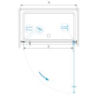 Душевая дверь RGW HO-011B  60*195 350601106-14 профиль Чёрный стекло Прозрачное 8 мм RGW