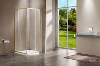 Душевой уголок, квадратный/прямоугольный VSS-1G1011CLG 1100х1000х1900 профиль брашированное золото стекло прозрачное VINCEA