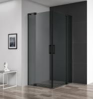 Душевой уголок прямоугольный SLIDER-A-2-100/110-GRIGIO-NERO (1000-1100)x(1000-1100)x1950 Cezares