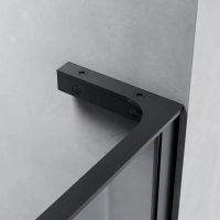 Душевая перегородка 900x2000 KR77B-90-01-C8 цвет профиля Чёрный матовый стекло Прозрачное Veconi