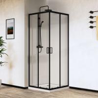 Душевой уголок квадратный/прямоугольный VSS-5CT8010CLB 1000x800x1950 профиль черный стекло прозрачное VINCEA