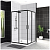 Душевой уголок прямоугольный UNO-195-AH-2-120/90-P-NERO 1200x900x1950 BelBagno