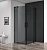 Душевой уголок прямоугольный SLIDER-A-2-100/110-GRIGIO-NERO (1000-1100)x(1000-1100)x1950 Cezares